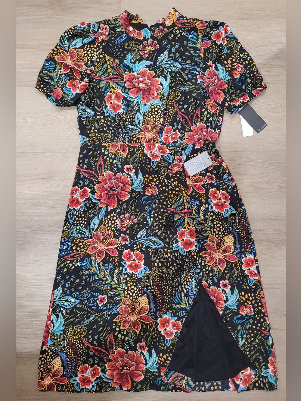 Julia Jordan Women 16 Floral Print Tie Neck Midi Dress NWT* - Picture 8 of 13